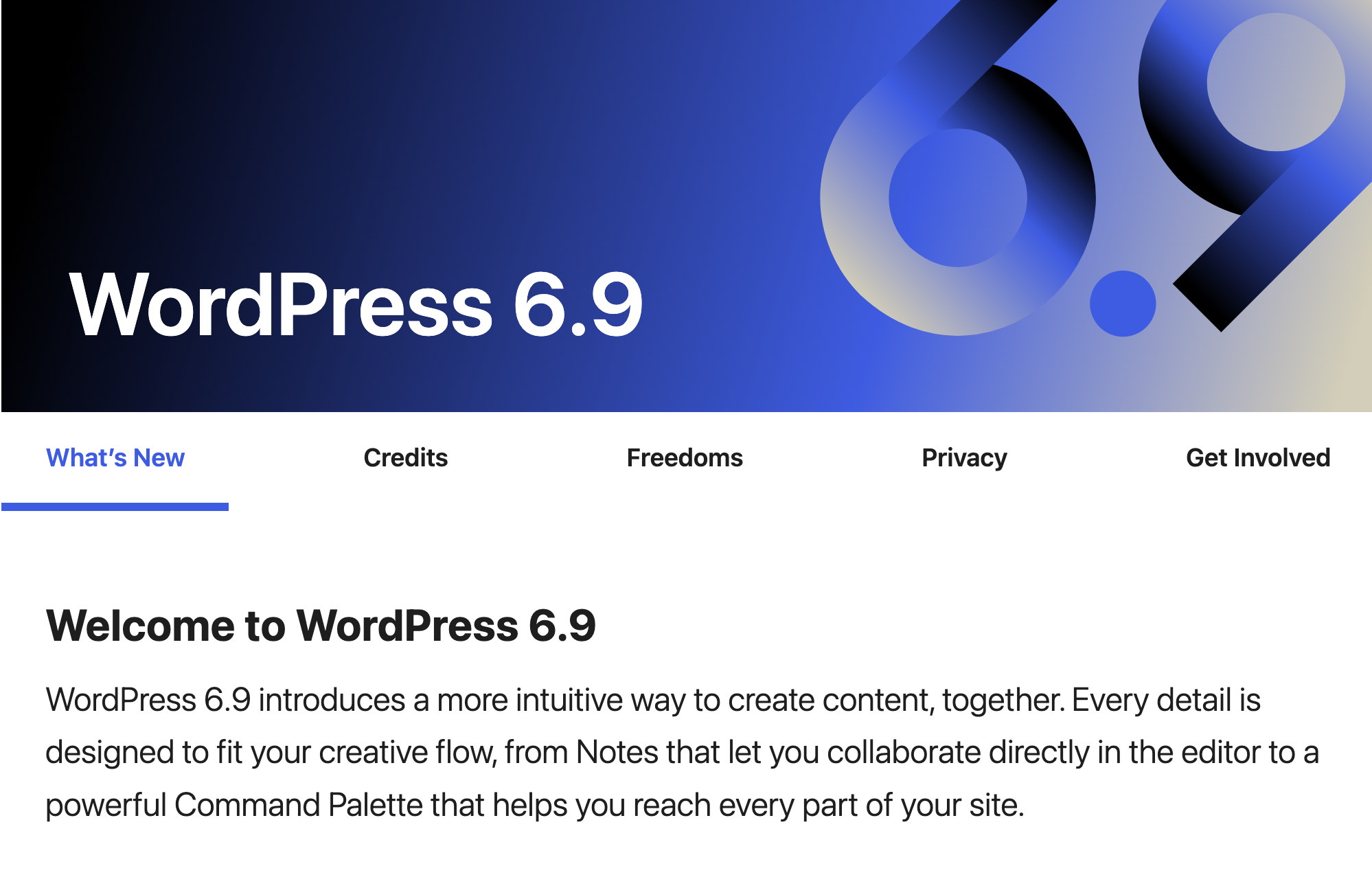 WordPress 6.9